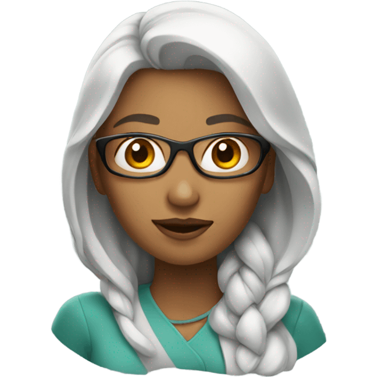 woman with glass emoji