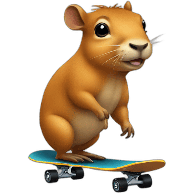 capivara riding skateboard emoji