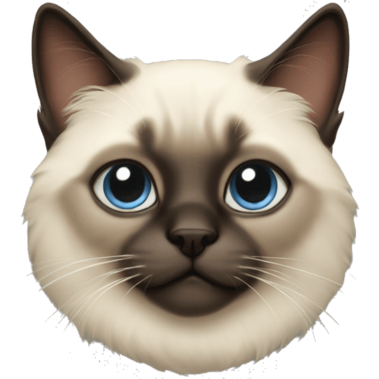 fluffy siamese cat  emoji