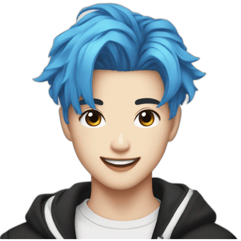 Stray Kids Felix Blue Hair emoji