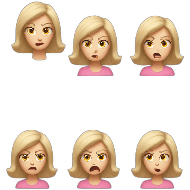 Angry caucasian mom emoji