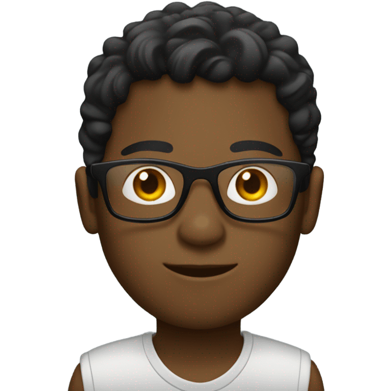 A black boy driving a car with glasses one emoji