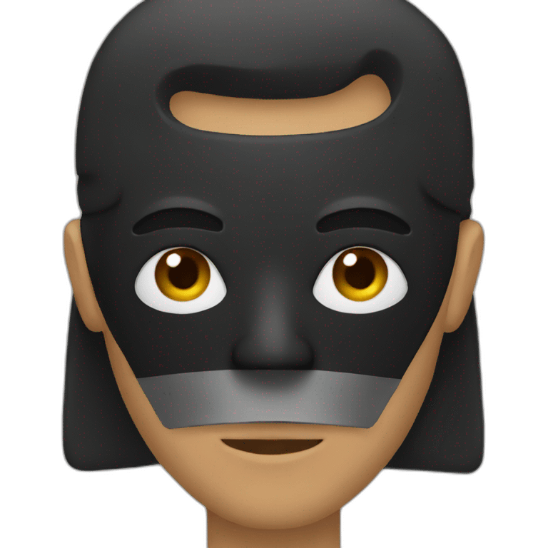 Man with black mask  emoji