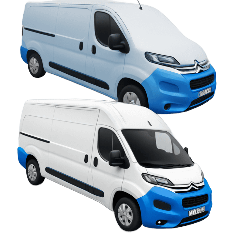 Van Citroën jumper in 2 colors Blue and white. Blue in the bottom and white in middle and top emoji