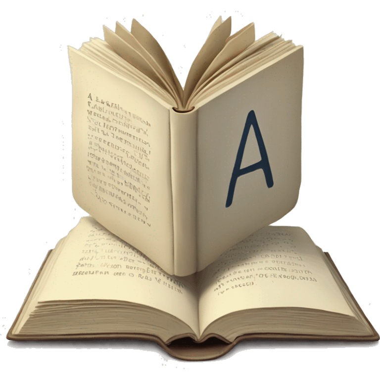 An amcient  open book with the letters AI inside the book emoji