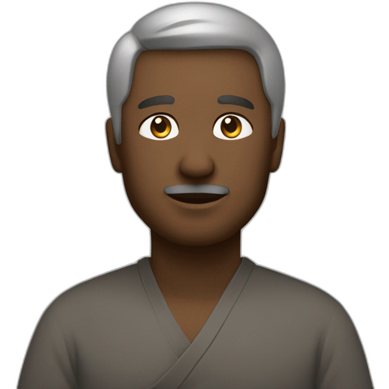 man who is a trader, being calm and zen  emoji