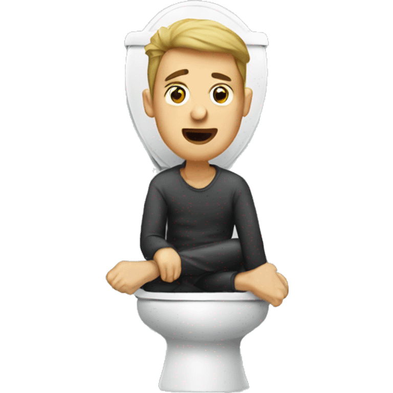 man in a toilet emoji