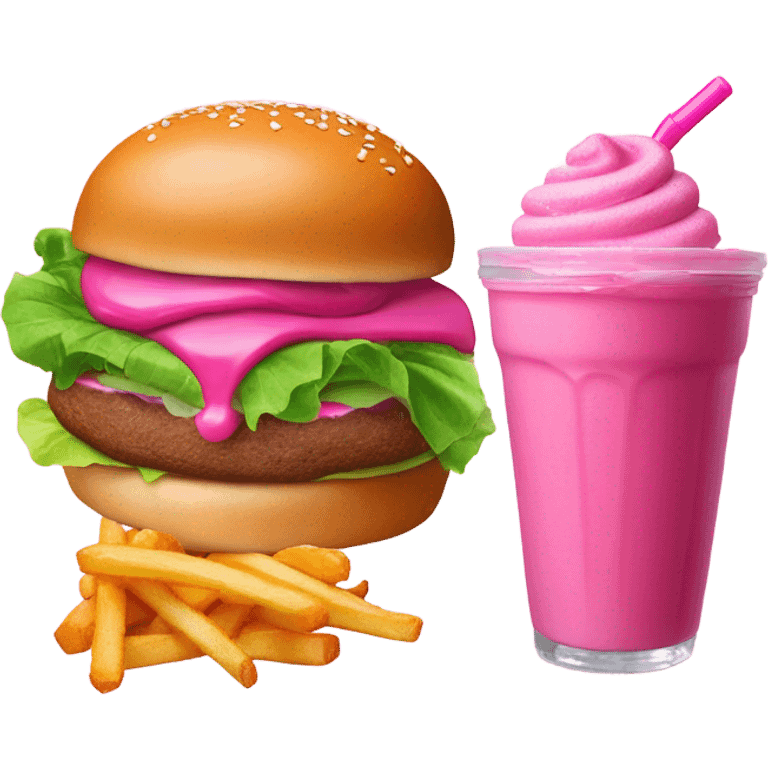 Pink fast food emoji