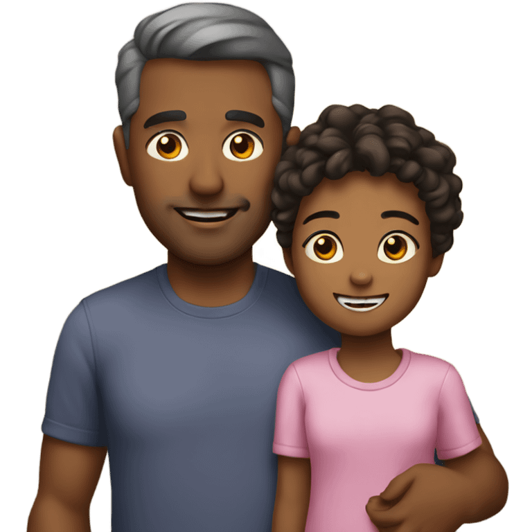 A father with his daughter  emoji