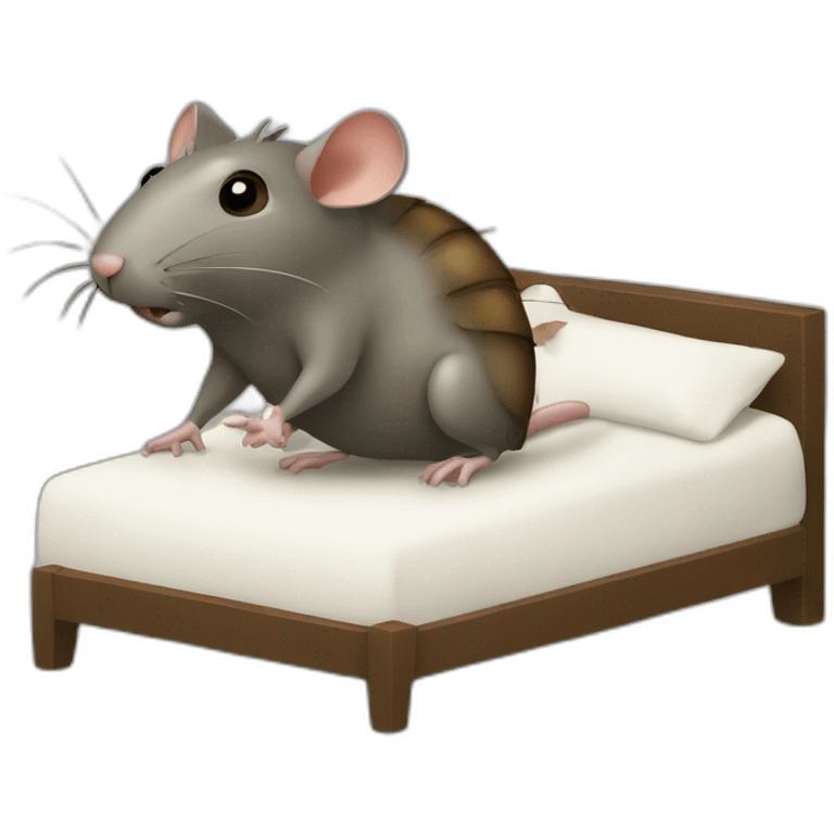 Rat with a bed bug emoji