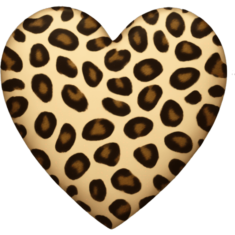 Leopard print heart emoji