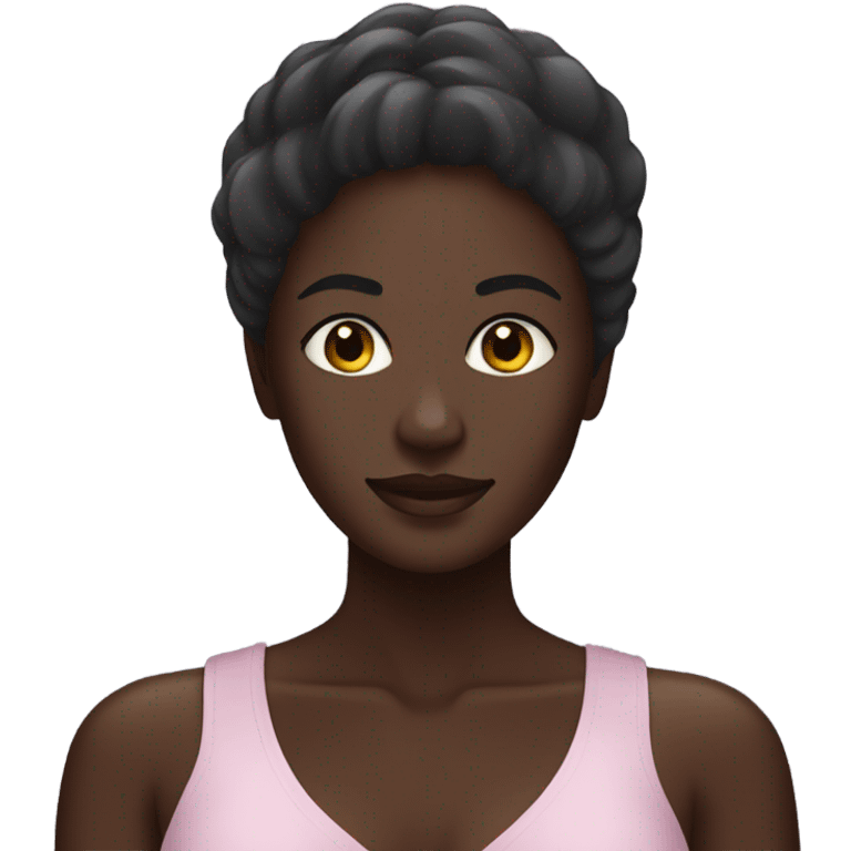 A dark skin woman doing spa emoji