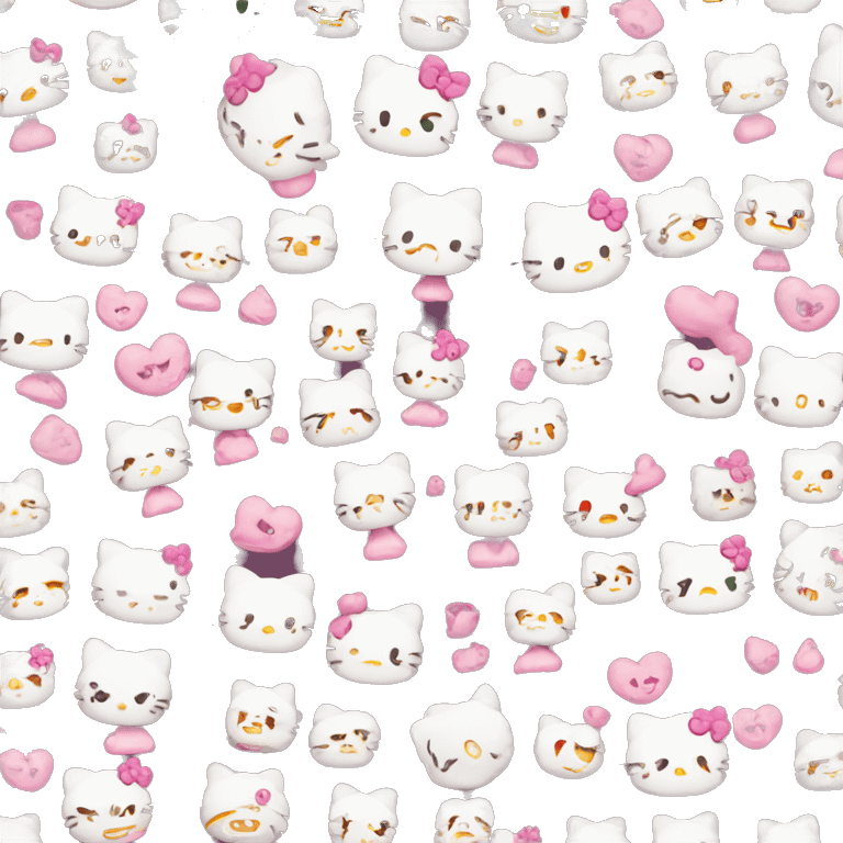 hello kitty with emotions emoji