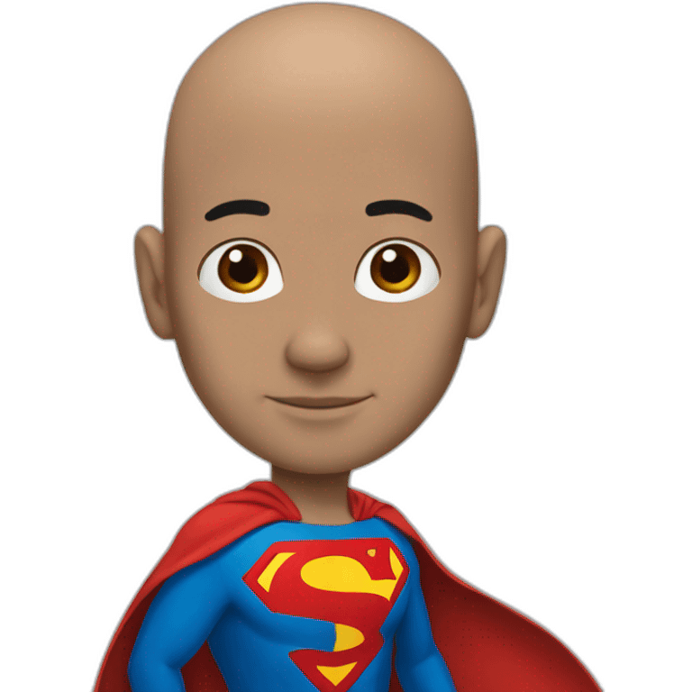 Superman without hair emoji