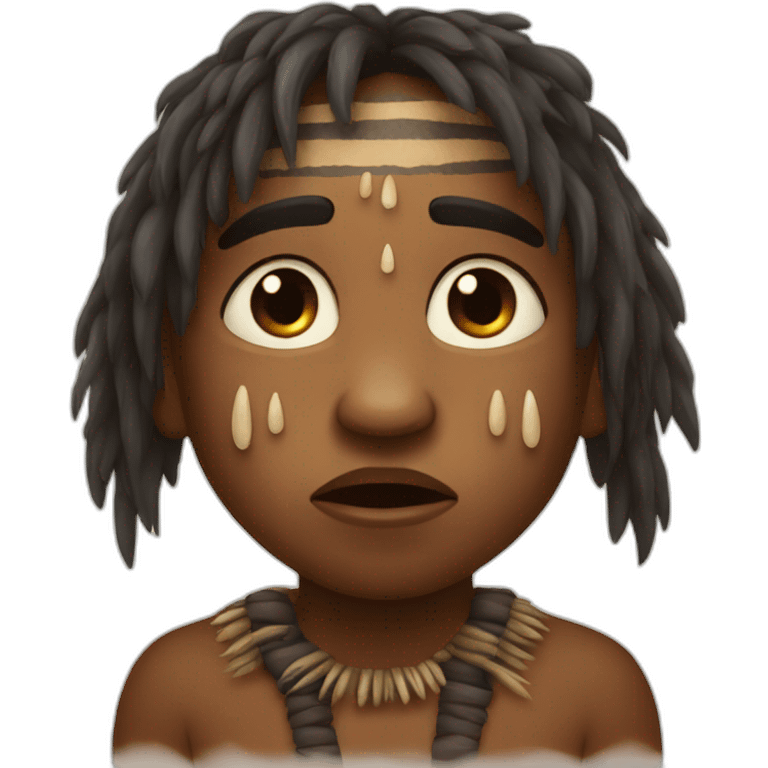 Aborigine is crying emoji