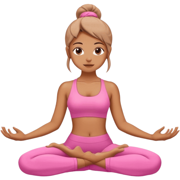 Yoga girl pink  emoji