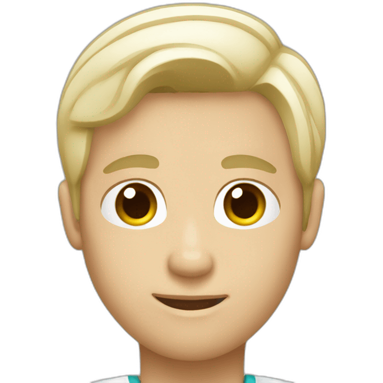 Blond bold Male nurse emoji