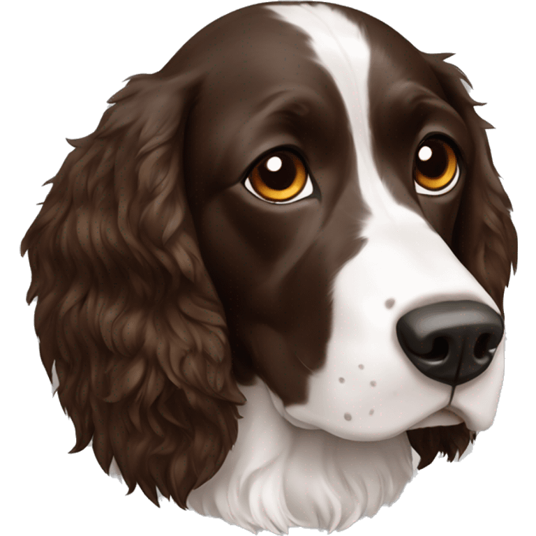 Liver and white springer spaniel emoji