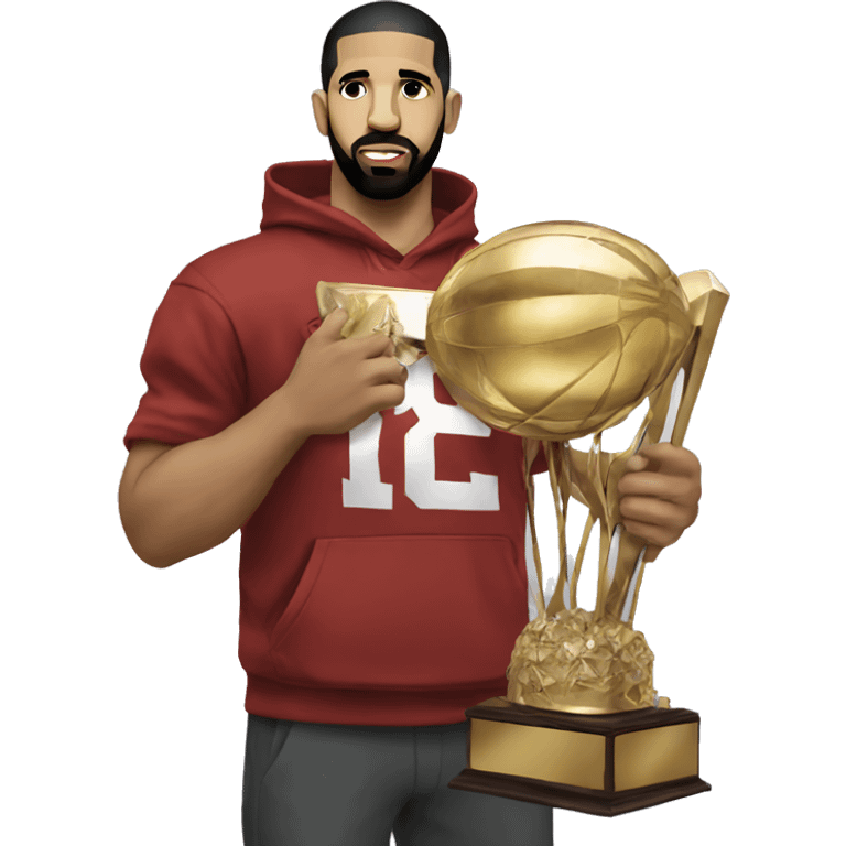 Drake holding championship  emoji