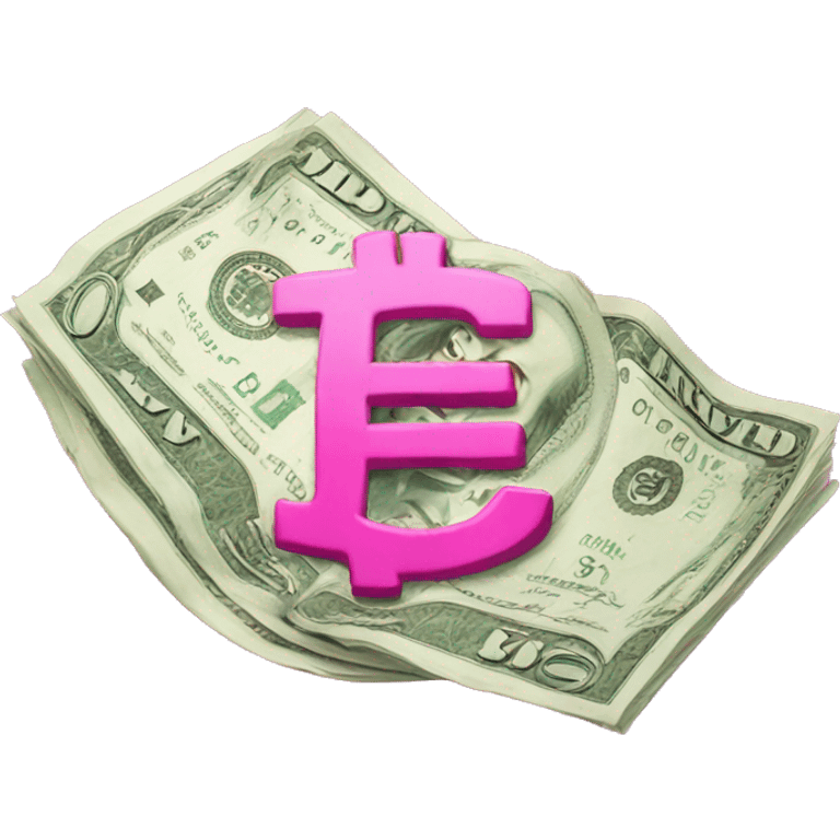 pink money sign  emoji