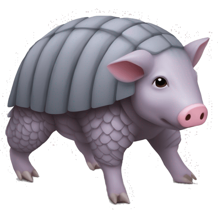 Lavender gray Pig armadillo darth Vader fanned tail feathered tail pig armadillo darth Vader face emoji