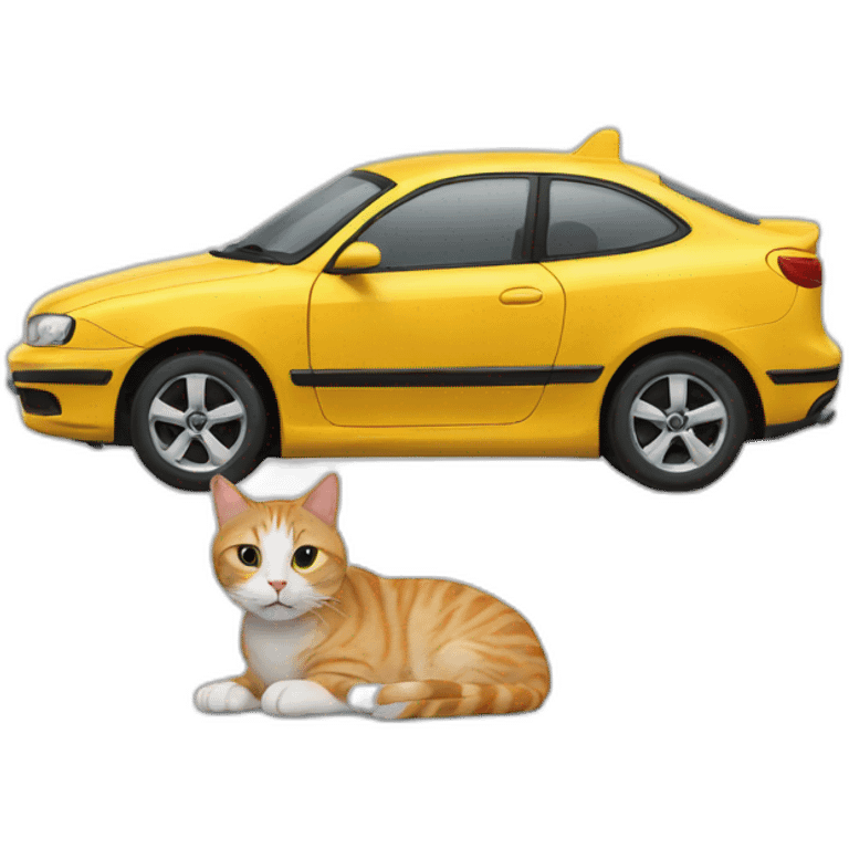 CAR WITH A CAT emoji