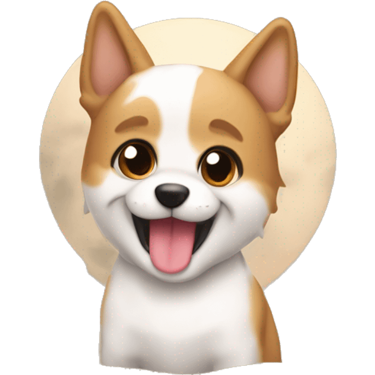 Un perrito sacando la lengüita bien Kawaii emoji