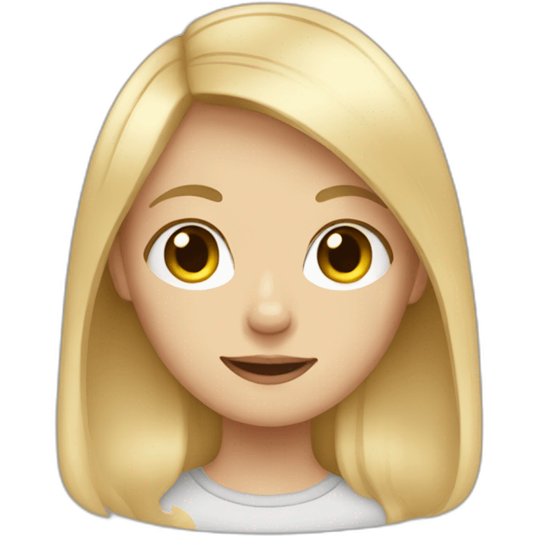 Autistic girl with blonde hair emoji