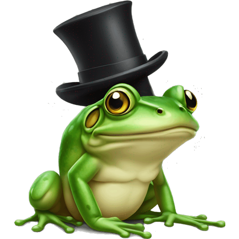 frog with top hat emoji