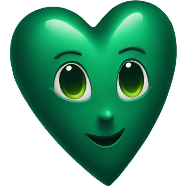 dark green love heart emoji