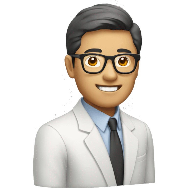 Asian man with clubmaster glass emoji