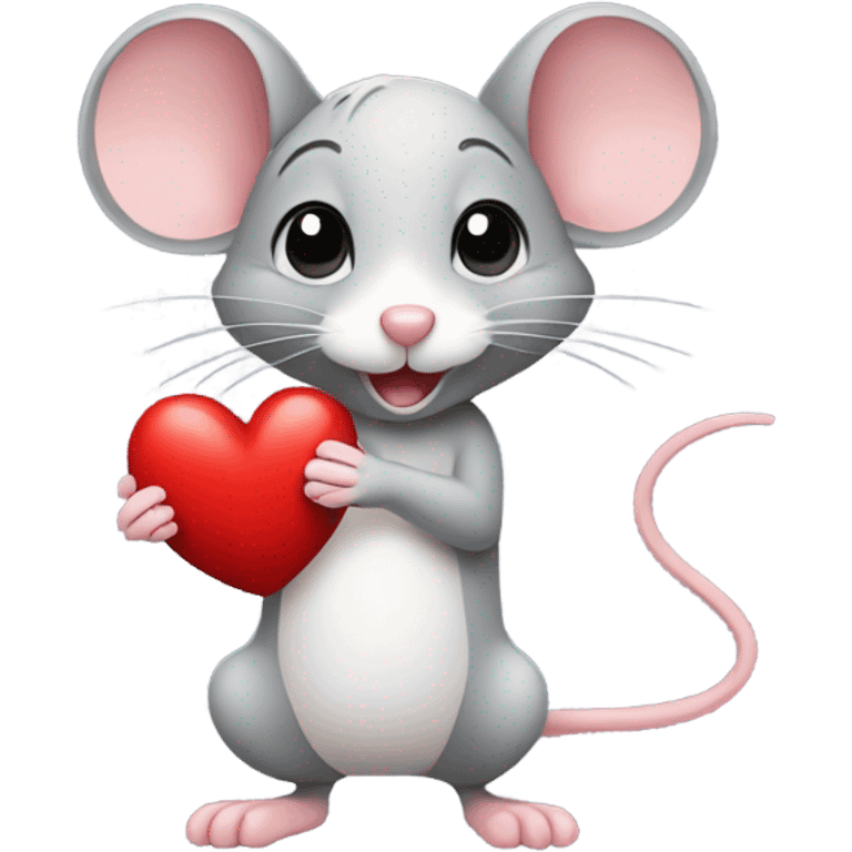 Mouse with heart emoji