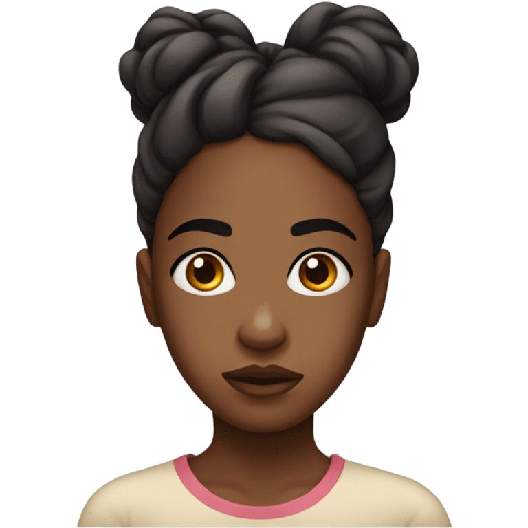 Black girl concerned  emoji