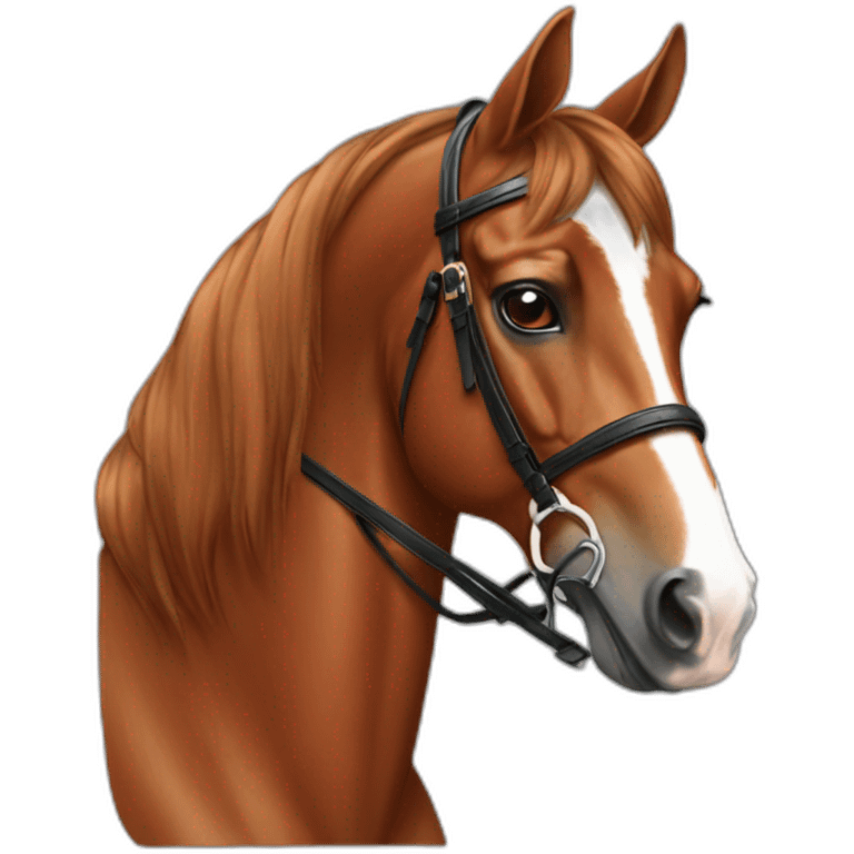 Chestnut Dressage horse  emoji