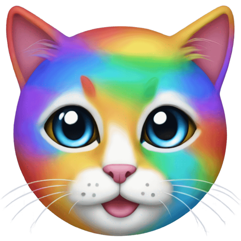 Rainbow cat emoji