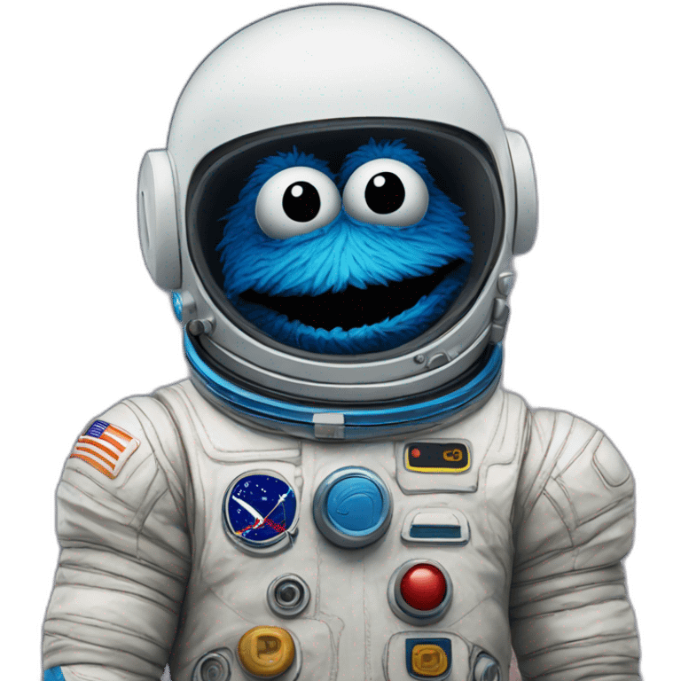 cookie monster robot astronaut emoji