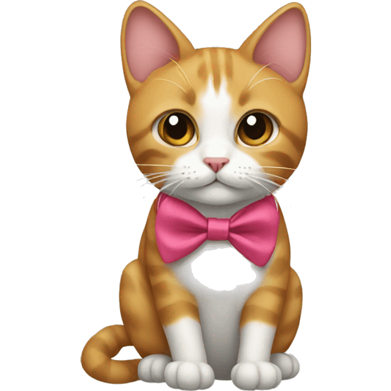 A cat wearing a bow  emoji