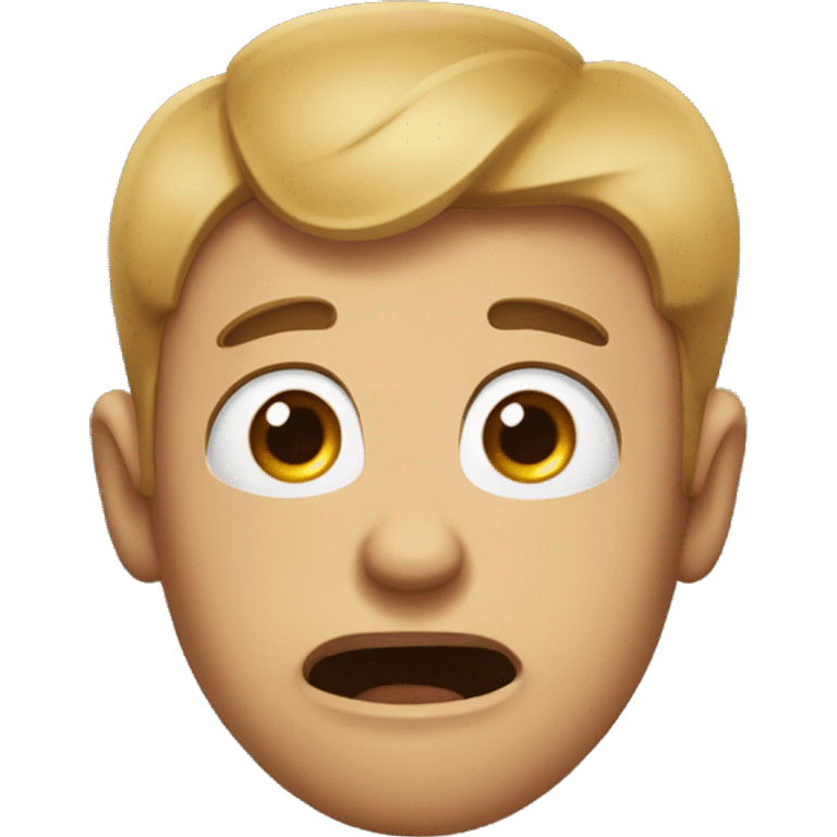 A face emoji showing an expression of disbelief (as if to say "give me a break").
He's not supposed to get angry, just show that he doesn't even think to believe, and he wonders if anyone expected them to believe it. emoji