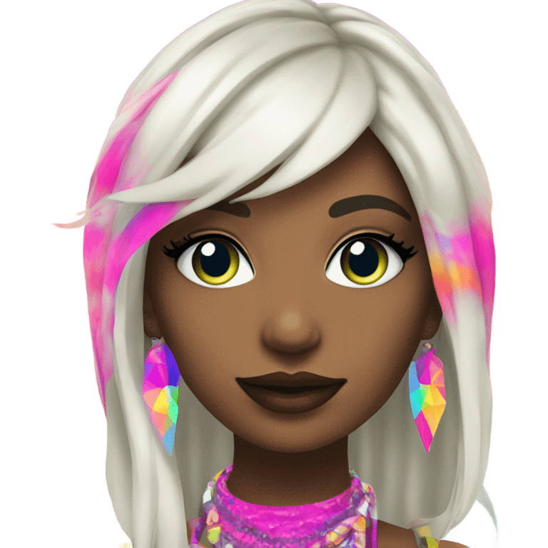 white blonde rave girl emoji