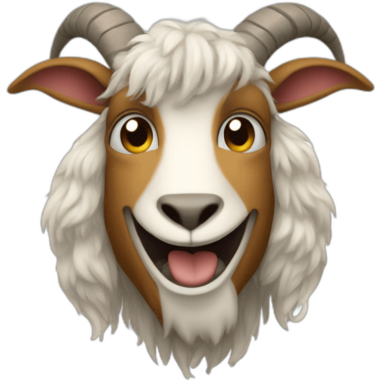 smile face with rocker goat emoji