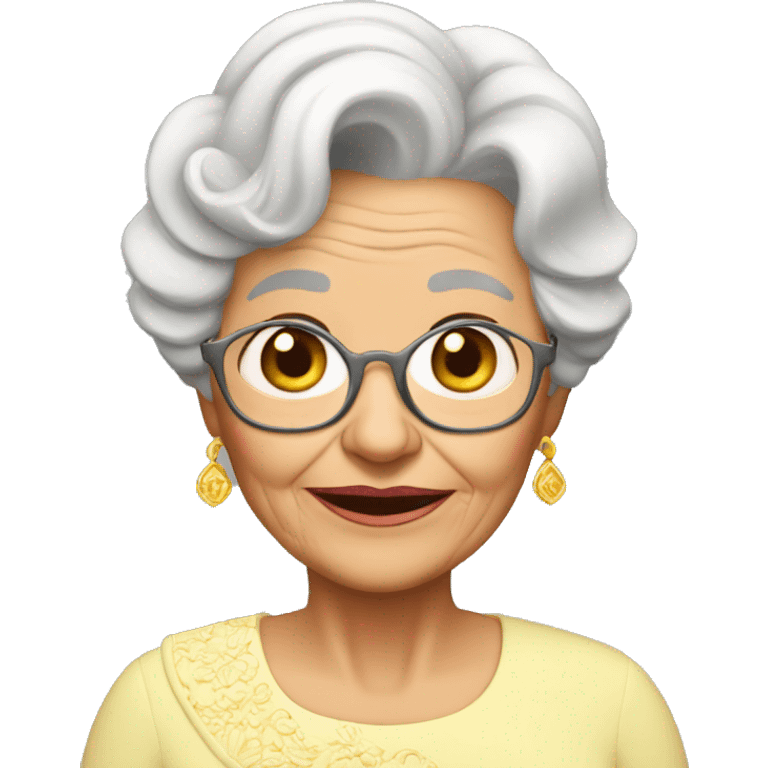 Abuela con corona de reina  emoji