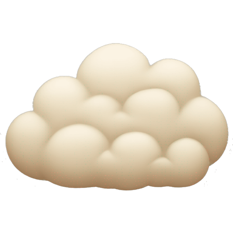 Beige cloud emoji