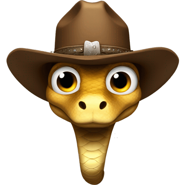 snake wearing cowboy hat emoji