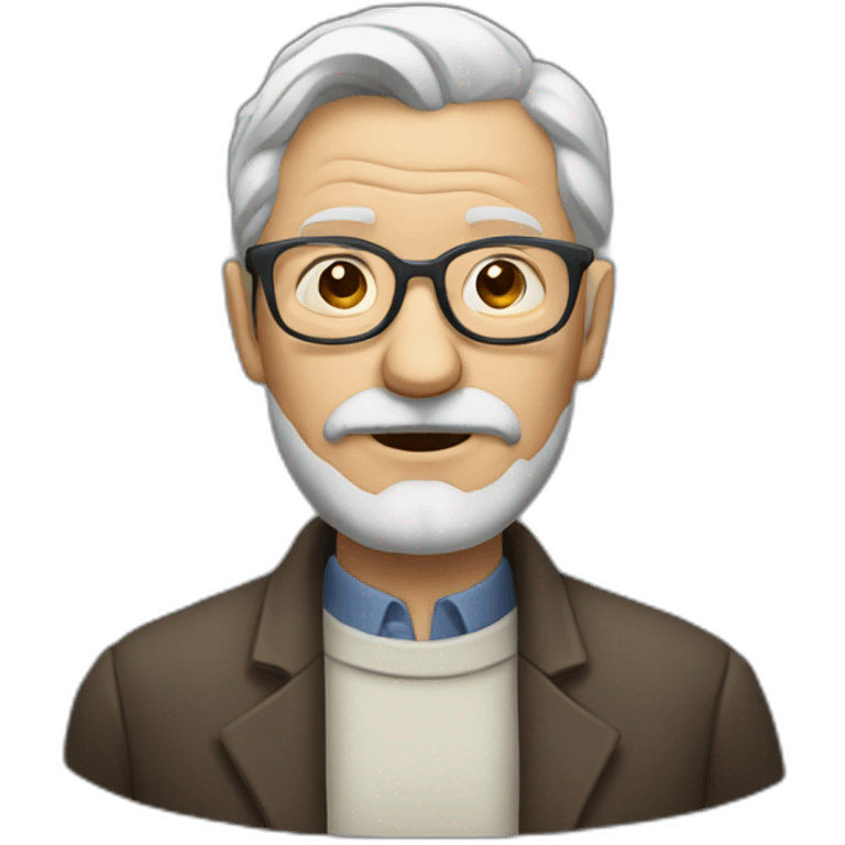 Oldman with glass emoji