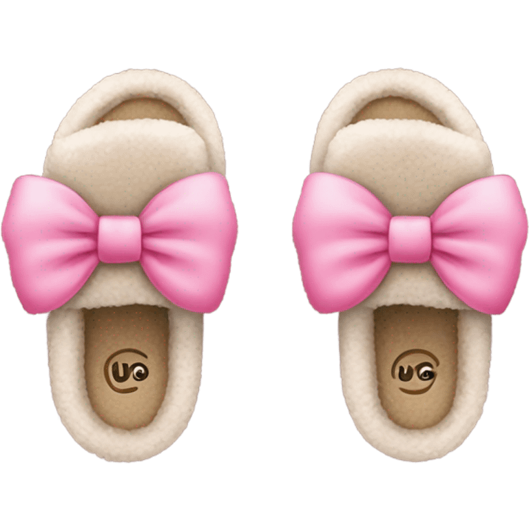 Ugg slippers with pink bows emoji