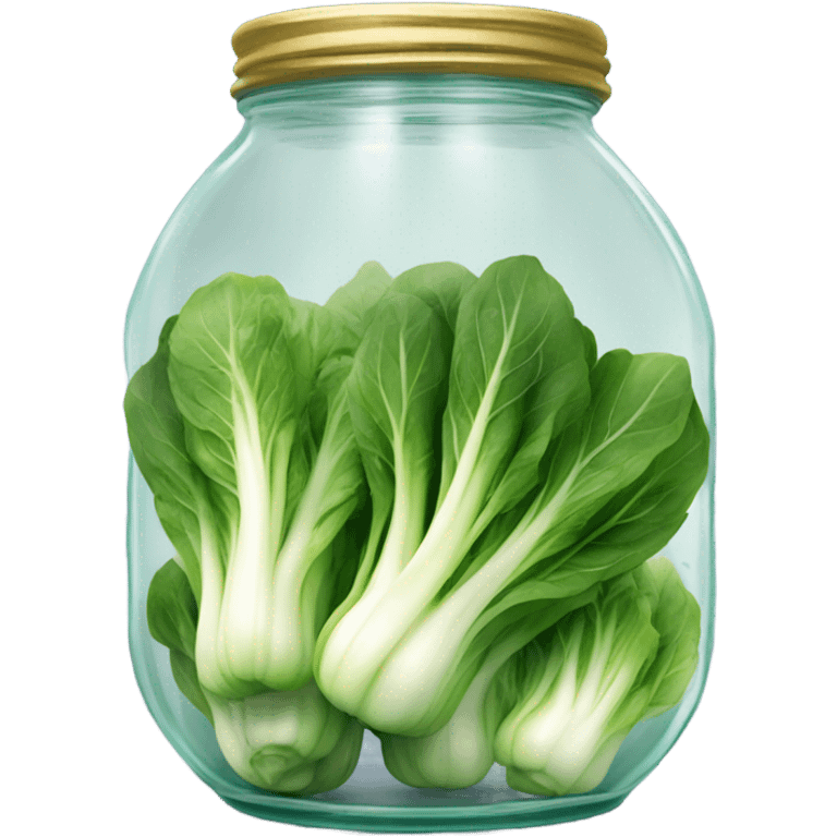 cut pak choi in a jar emoji