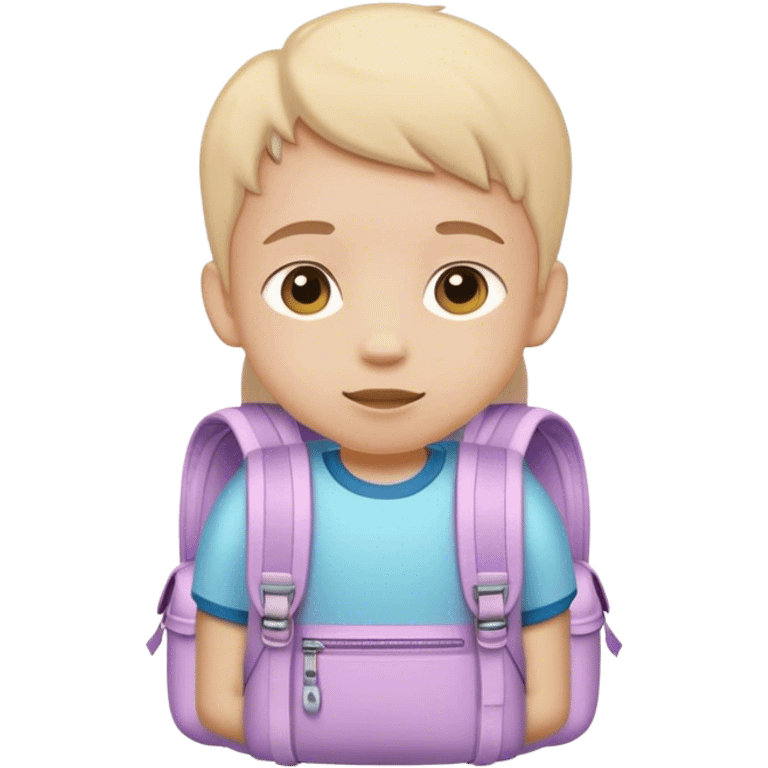 child with pastel backpack emoji