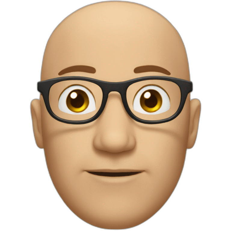 bald men with round glasses emoji