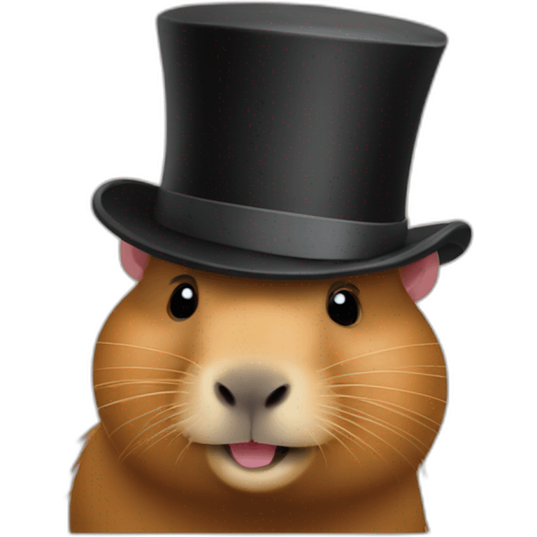 capybara with top hat emoji