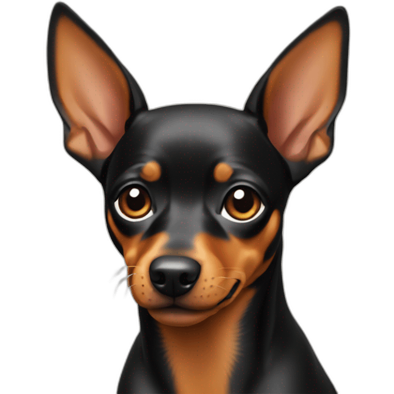 Miniature pinscher dog emoji